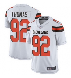 Nike Browns #92 Chad Thomas White Mens Stitched NFL Vapor Untouchable Limited Jersey