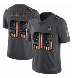 Nike Browns 95 Myles Garrett 2019 Salute To Service USA Flag Fashion Limited Jersey