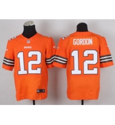 Nike Cleveland Browns 12 Josh Gordon Orange Elite NFL Jersey