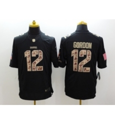 Nike Cleveland Browns 12 Josh Gordon black Limited Salute to Service NFL Jersey