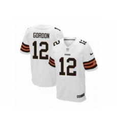 Nike Cleveland Browns 12 Josh Gordon white Elite NFL Jersey
