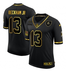 Nike Cleveland Browns 13 Odell Beckham Jr  Black Gold 2020 Salute To Service Limited Jersey
