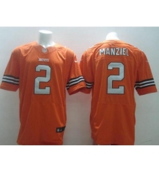 Nike Cleveland Browns 2 Johnny Manziel Orange Elite NFL Jersey