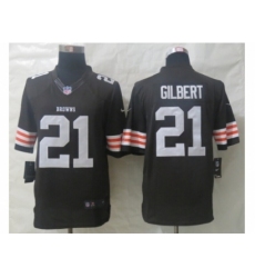 Nike Cleveland Browns 21 Justin Gilbert Brown Limited NFL Jersey