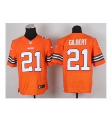 Nike Cleveland Browns 21 Justin Gilbert Orange Elite NFL Jersey