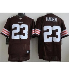 Nike Cleveland Browns 23 Joe Haden Brown Elite NFL Jersey