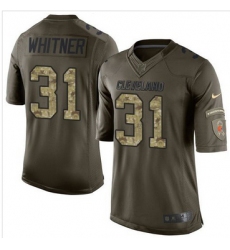 Nike Cleveland Browns #31 Donte Whitner Green Men 27s Stitched NFL Limited Salute to Service Jersey
