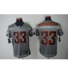 Nike Cleveland Browns 33 Trent Richardson Grey Elite Shadow NFL Jersey