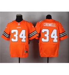 Nike Cleveland Browns 34 Isaiah Crowell orange Elite NFL Jersey