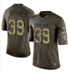 Nike Cleveland Browns #39 Tashaun Gipson Green Men 27s Stitched NFL Limited Salute to Service Jersey