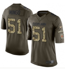 Nike Cleveland Browns #51 Barkevious Mingo Green Men 27s Stitched NFL Limited Salute to Service Jersey