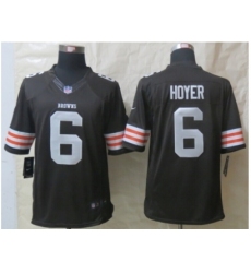 Nike Cleveland Browns 6 Brian Hoyer Brown Limited NFL Jersey