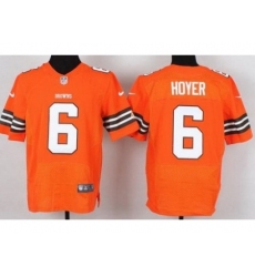 Nike Cleveland Browns 6 Brian Hoyer Orange Elite NFL Jersey