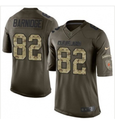 Nike Cleveland Browns #82 Gary Barnidge Green Men 27s Stitched NFL Limited Salute to Service Jersey