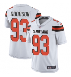 Nike Cleveland Browns 93 B J  Goodson White Men Stitched NFL Vapor Untouchable Limited Jersey