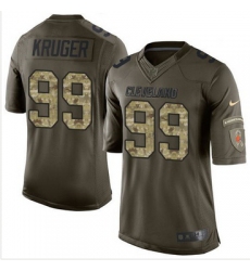Nike Cleveland Browns #99 Paul Kruger Green Men 27s Stitched NFL Limited Salute to Service Jersey