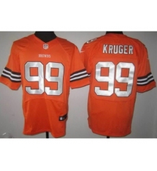 Nike Cleveland Browns 99 Paul Kruger Orange Elite NFL Jersey