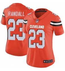 Nike Browns #23 Damarious Randall Orange Alternate Womens Stitched NFL Vapor Untouchable Limited Jersey