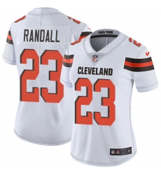 Nike Browns #23 Damarious Randall White Womens Stitched NFL Vapor Untouchable Limited Jersey