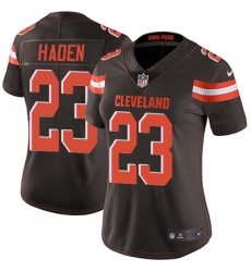 Nike Browns #23 Joe Haden Brown Team Color Womens Stitched NFL Vapor Untouchable Limited Jersey