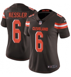 Nike Browns #6 Cody Kessler Brown Team Color Womens Stitched NFL Vapor Untouchable Limited Jersey