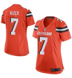 Nike Browns #7 DeShone Kizer Orange Alternate Womens Stitched NFL New Elite Jersey
