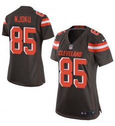 Nike Browns #85 David Njoku Brown Team Color Womens Stitched NFL New Elite Jersey
