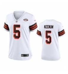 Women Cleveland Browns 5 Case Keenum Nike 1946 Collection Alternate Game Limited NFL Jersey   White