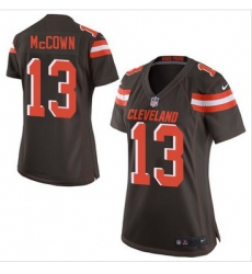 Women Nike Browns #13 Josh McCown Brown Team Color Stitched NFL New Elite Jersey