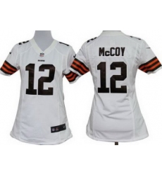 Women Nike Cleveland Browns 12 Colt Mccoy White Nike NFL Jerseys