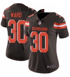 Womens Nike Cleveland Browns 30 Denzel Ward Brown Team Color Vapor Untouchable Limited Player NFL Jersey