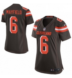Womens Nike Cleveland Browns 6 Baker Mayfield Game Brown Team Color NFL Jersey