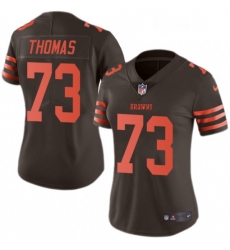 Womens Nike Cleveland Browns 73 Joe Thomas Limited Brown Rush Vapor Untouchable NFL Jersey