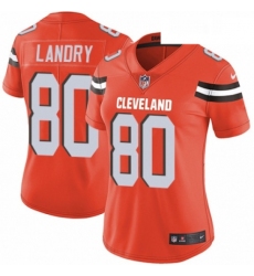 Womens Nike Cleveland Browns 80 Jarvis Landry Orange Alternate Vapor Untouchable Limited Player NFL Jersey