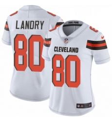 Womens Nike Cleveland Browns 80 Jarvis Landry White Vapor Untouchable Limited Player NFL Jersey