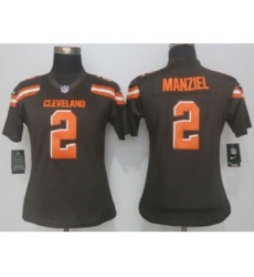 nike women nfl jerseys cleveland browns 2 manziel brown[nike limited][new style]