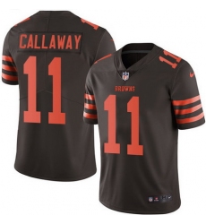 Browns 11 Antonio Callaway Brown Youth Stitched Football Limited Rush Jersey