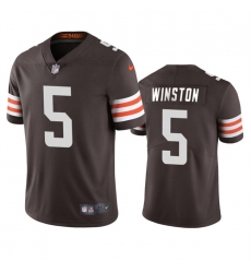 Youth Cleveland Browns 5 Jameis Winston Brown Vapor Limited Stitched Football Jersey