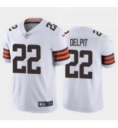 Youth Grant Delpit Cleveland Browns 22 white vapor limited jersey