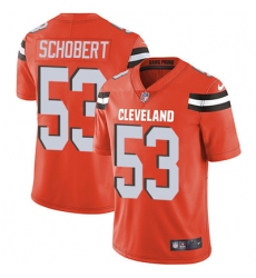Youth Nike Browns #53 Joe Schobert Orange Alternate Stitched NFL Vapor Untouchable Limited Jersey