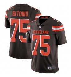 Youth Nike Browns 75 Joel Bitonio Brown Team Color Stitched NFL Vapor Untouchable Limited Jersey