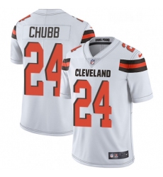 Youth Nike Cleveland Browns 24 Nick Chubb White Vapor Untouchable Limited Player NFL Jersey