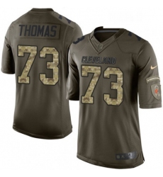 Youth Nike Cleveland Browns 73 Joe Thomas Elite Green Salute to Service NFL Jersey