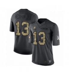 Youth Odell Beckham Jr Limited Black Nike Jersey NFL Cleveland Browns 13 2016 Salute to Service