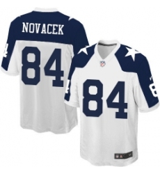 #84 Jay Novacek Elite White Dallas Cowboys Alternate Throwback Nike Jersey