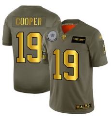 Cowboys 19 Amari Cooper Camo Gold Men Stitched Football Limited 2019 Salute To Service Jersey