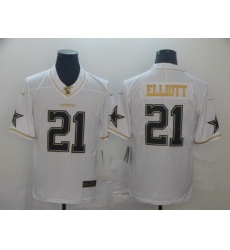 Cowboys 21 Ezekiel Elliott White Gold Vapor Untouchable Limited Jersey