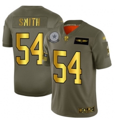 Cowboys 54 Jaylon Smith Camo Gold Men Stitched Football Limited 2019 Salute To Service Jersey