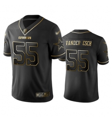 Cowboys 55 Leighton Vander Esch Black Men Stitched Football Limited Golden Edition Jersey
