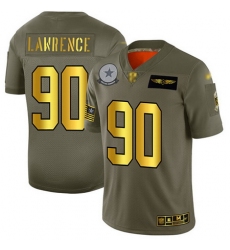 Cowboys 90 Demarcus Lawrence Camo Gold Men Stitched Football Limited 2019 Salute To Service Jersey